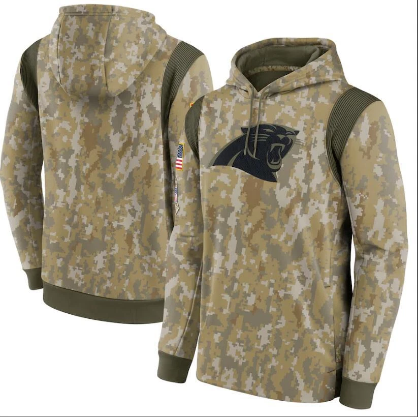 Carolina Panthers Camo Hoodie Salute To Service Therma Pullover Sweatshirt  Gift | eBay