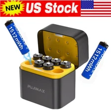 PUJIMAX 1512mWh 1.5V AAA Rechargeable Batteries Lithium 8 Pack + Fast Charger