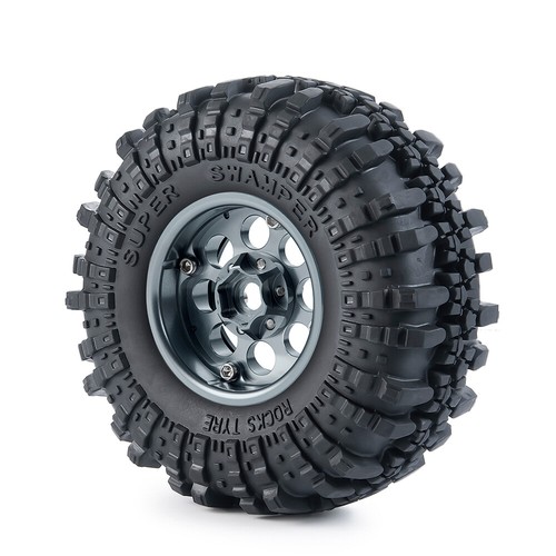 4x 1.9 RC Auto Räder Beadlock Felgen Reifen Set für 1/10 RC Axial SCX10 90046 TRX4 - Bild 114 von 144