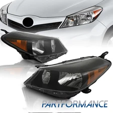 For 2012-2014 Toyota Yaris/Vitz Hatchback Headlights Headlamps Left & Right Pair