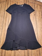 Calvin Klein Womans Ladies Formal Designer Black Short Sleeve Long Dress (4)