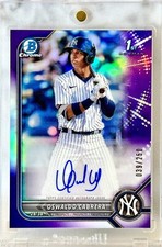 🔥 OSWALDO CABRERA 2022 Bowman Chrome 1st RC Auto Purple Refractor /250 GEM? 💎