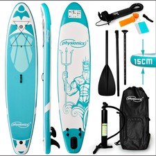 Physionics® Stand Up Paddle Board Aufblasbares SUP Board mit Paddel und Pumpe
