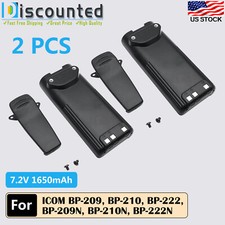 2 x 1650mAh BP-209 BP-210 Battery for ICOM IC-F31GT IC-41GT IC-F30GT/GS F40GT/GS