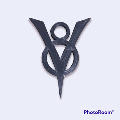 Classic V8 emblem HotRod- 3D printed badge - BLACK - Project Howe