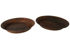 Tablett Blechteller Edelrost Echtrost patiniert rund Shabby Chic Landhaus S2