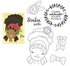 Julie Nutting - Jamila 6pc Doll Cling Stamp Prima Marketing Mixed Media 913489