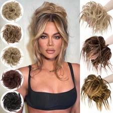 Updo Large Thick Messy Bun Scrunchie Hair Piece False Cover Curly Hair Extension