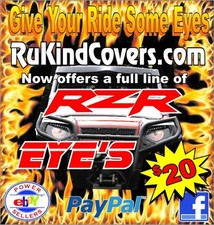 RZR 800 900 XP HULK GREEN Eyes RuKind HeadLight Covers head light RUKINDCOVERS