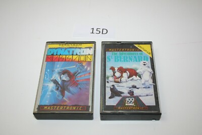 2 x Mastertronic ZX Spectrum Tape Spiele - Dynatron Mission + St. Bernard