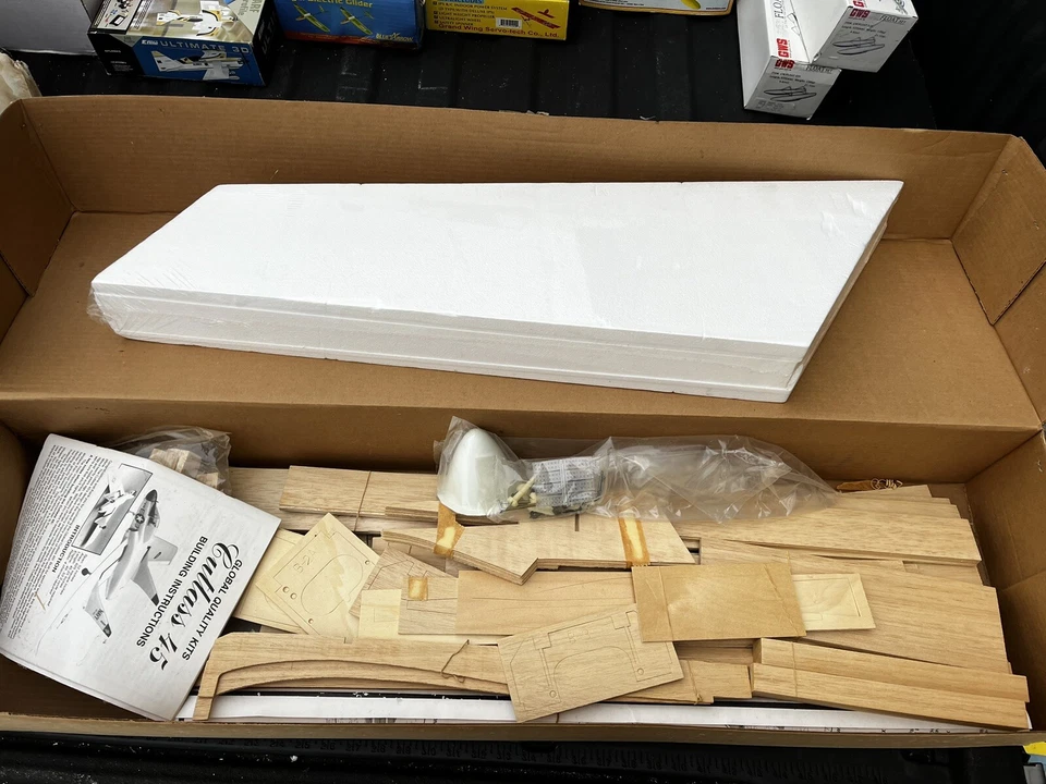 Global Cutlass 45 Vintage Balsa R/c Model airplane Kit NITB Global Quality Kits - Image 3 of 3