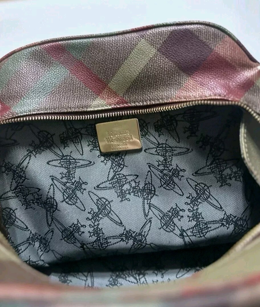 Vintage Vivienne Westwood Leather Tartan Handbag Plaid Derby Vintage Vivienne Westwood Leather Tartan Handbag Plaid Derby