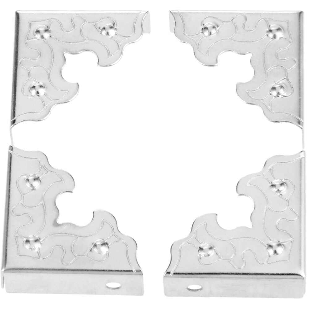 12pcs Silver Box Corner Protector Furniture Cabinet Jewellery Box Guard Cover