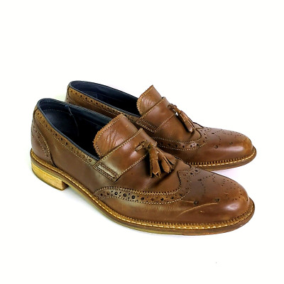 Goodwin Smith Brown Loafer Wing Tip Tassel Dress Shoe Oxford Men Size 11 EU 44