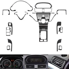 27Pcs Carbon Fiber Full Set Kit Interior Decor Cover Trim For Acura TL 2009-2014