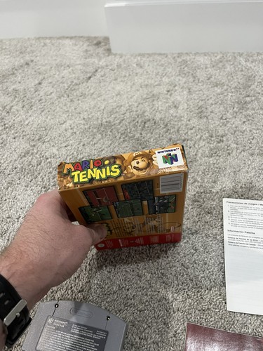 Mario Tennis (Nintendo 64, 2000) N64 COMPLETE CIB TESTED WORKS Box Manual - Picture 5 of 6