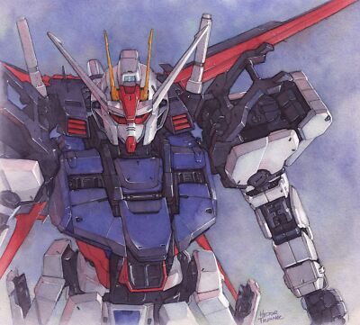 Anime gundam mobile suit seed aile strike artwork Play Gaming Mat Desk