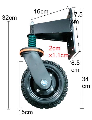 Double Gates Rotation Spring Loaded HEAVY DUTY Casters 2x Gate Wheels Swing - Picture 7 of 17