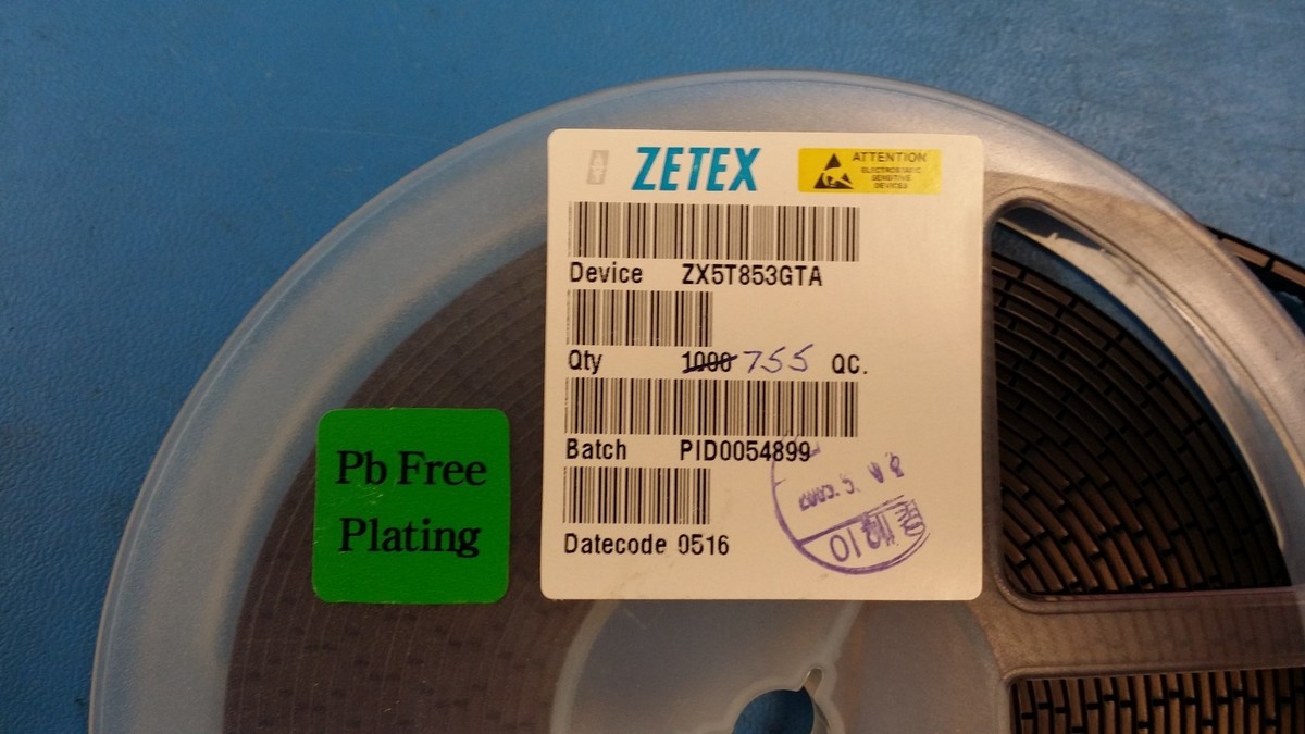 50 PCS) ZX5T853GTA ZETEX TRANS NPN 100V 6A SOT-223 ROHS | eBay