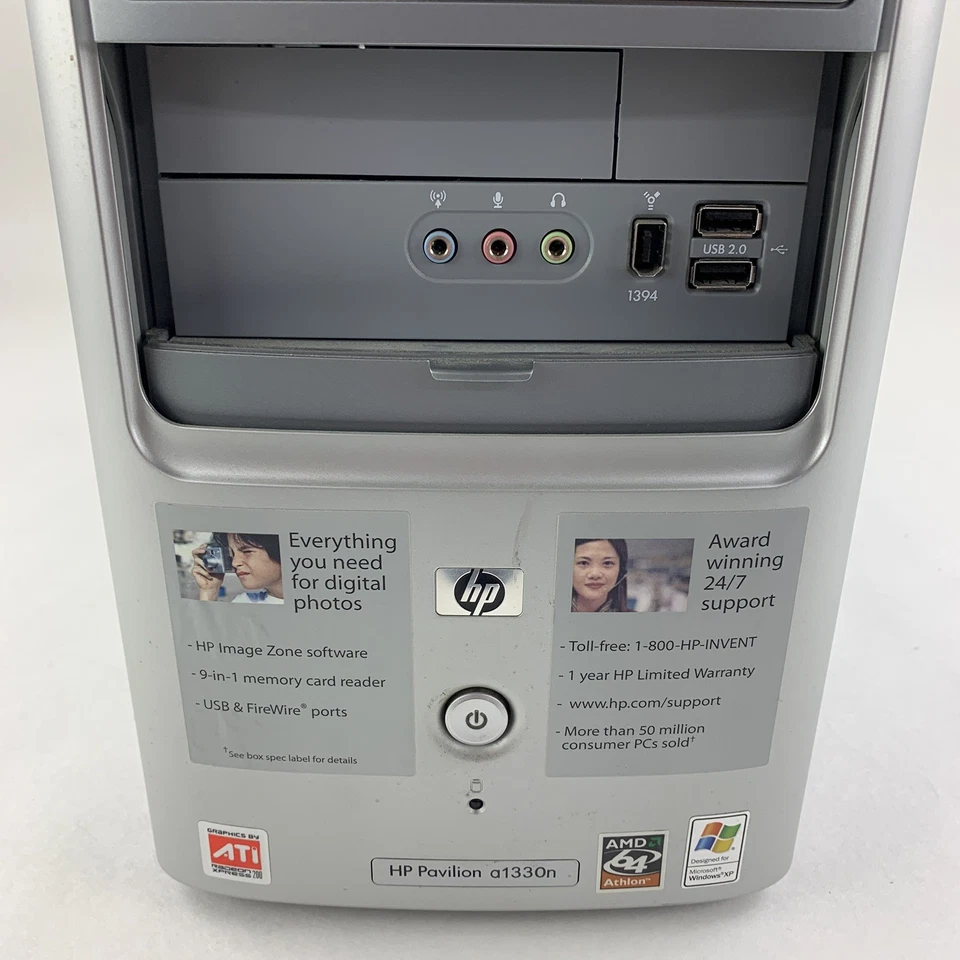 HP Pavilion A1330n Computer AMD Athlon 64 3800+ 2.4 GHz 1 GB Ram No OS No HDD - Image 4 of 4