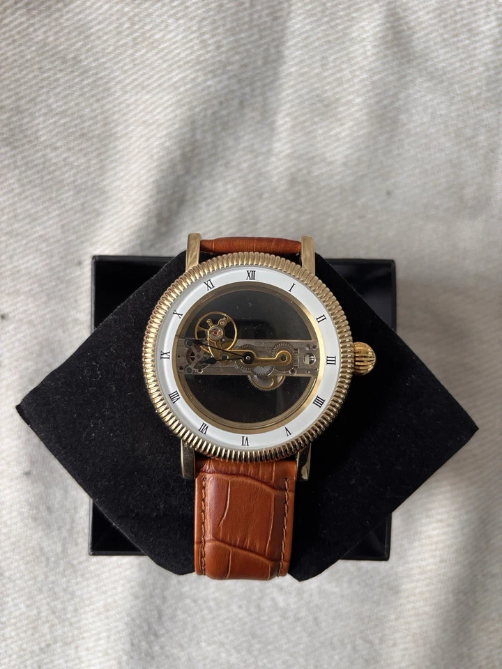 Graf von Monte Wehro Skelett Uhr 40mm Gold Transparent mit Box – wie ungetragen - Bild 2 von 4