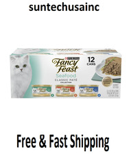 Purina Fancy Feast Seafood Classic Pate Wet Cat Food 3 Oz. - 12 Cans