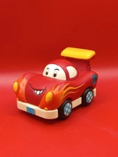 My B Toys Freddy Zoom Red with Flames Race Car Pull Back Action Toy Vehicle
