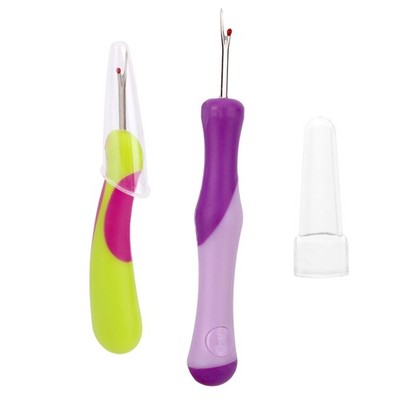 2pcs Seam Ripper, Thread Cutter Picker Tool, Sewing Stitch green, purple 