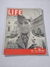 Vintage LIFE Magazine June 7 1943 WWII Captain Joe Foss USMC America’s No. 1 Ace