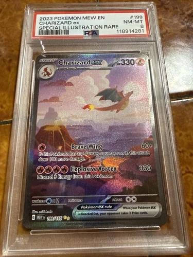 (PSA 8)  CHARIZARD - 199 (199/165)  Pokemon Scarlet & Violet 151 SIR - (ENGLISH)