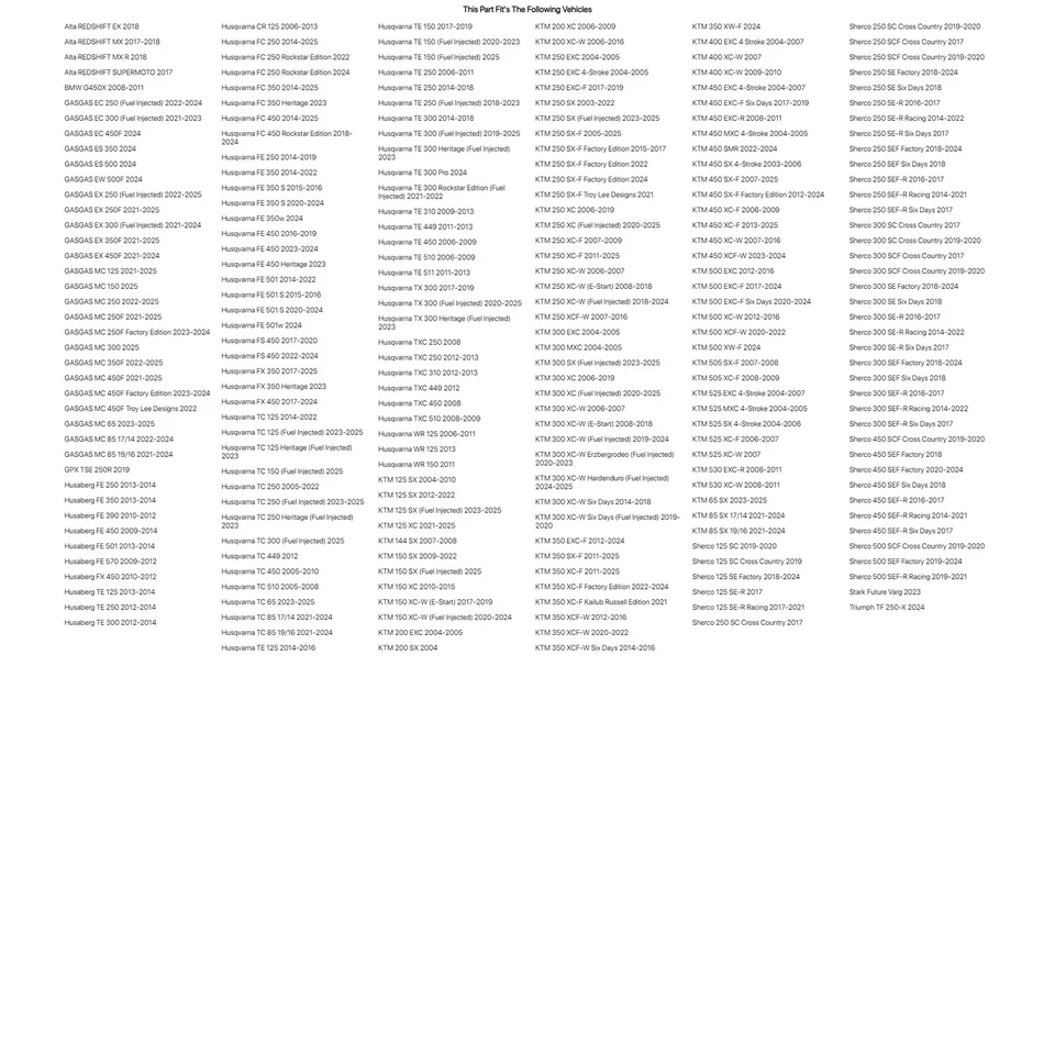 Pastilla de freno Tusk - carbono para Husqvarna FX 350 2017-2023 Foto 2 de 4