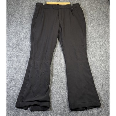 Schoeller WB 400 Ski Pants Mens 36 Black Softshell Fleece Lined Snow Trousers