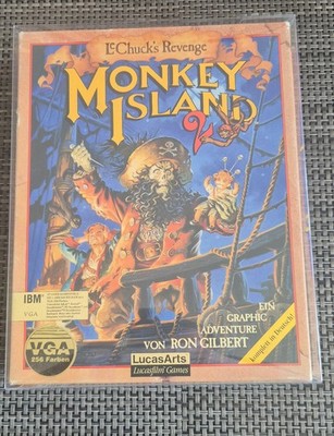 Monkey Island 2 Le Chucks Revenge PC/IBM 5,25'' BIG BOX - Getestet - Schutzhülle