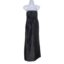 A Pea in the Pod MATERNITY Silk Strapless Maxi Dress Small Black
