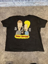 BEAVIS AND BUTT-HEAD T-SHIRT MTV MEN Size 3XL Delta Brand Black T Shirt