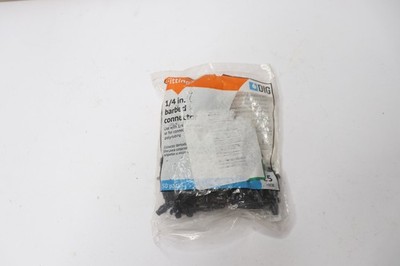 (50-Pk) DIG Barb Connector Black 1/4 H80B