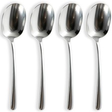 Extra Large Serving Spoons Set, 11.4 inch Foodgrade 18/8 Stainless Steel Serv...
