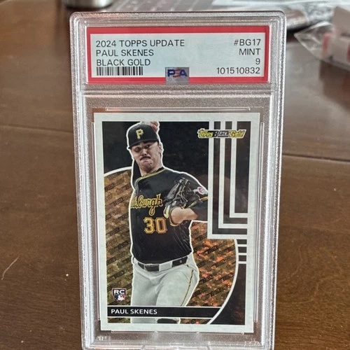 Topps Update Series 2024 Black Gold Paul Skenes BG-17 PSA 9 Rookie Pirates