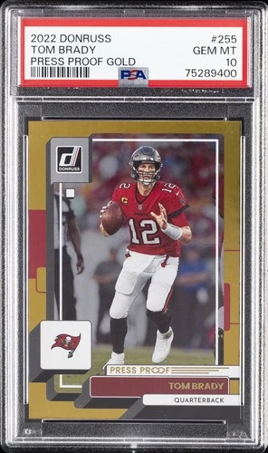 2022 PANINI DONRUSS PP GOLD #255 TOM BRADY 9/50 PSA 10