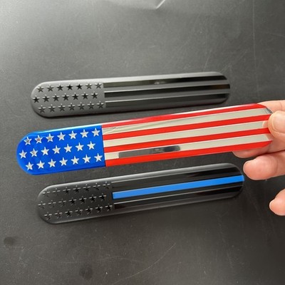 Weather-Resistant Paint-Safe Aesthetic Metal Aluminum American Flag Car Stickers