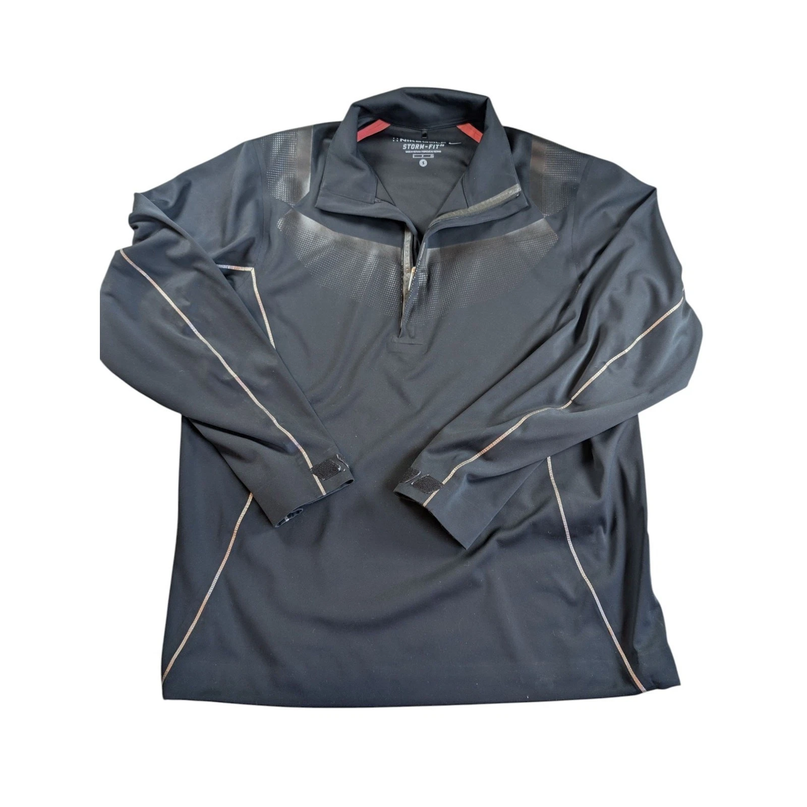 Nike Golf Storm-Fit 20 Jacket Mens Size S Small Black Waterproof Half Zip Logo
