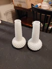 Lot Of 2 7" Tall Vtg Milk Glass Hobnail Bud Vases/Shabby Chic Decor