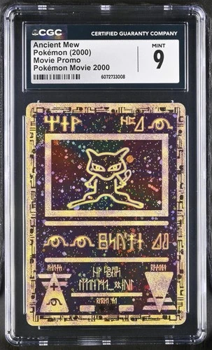 CGC 9 MINT Ancient Mew 2000 Movie Promo Reverse Holo Pokemon Card