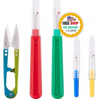 5 Pieces Colorful Seam Ripper Assortment Thread Remover Kit 2 Big and 2 Small US