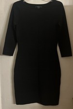 Ralph Lauren Black Stretch Knit Dress. 3/4 Sleeve. Size Medium. Classy.