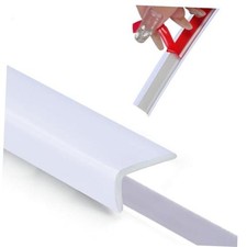 Peel and Stick Vinyl Corner Trim, 20FT L-Shape Tile Outside Corner White