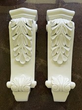 2 Solid Maple Wood Hardware Resources Corbels 22"H x 7"W X 4”D, EUC Pair