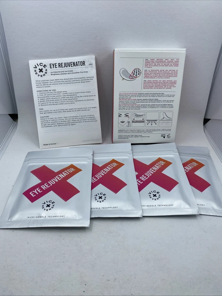 4 Pair 8 Patches Reversa Eye Rejuvenator Microneedle Technology - Image 3 of 4
