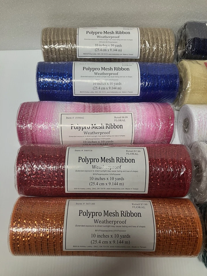 10 New Rolls Deco Poly Mesh 10" X 10 Yds - Image 2 of 4