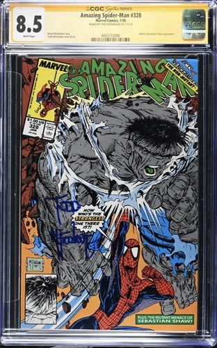 The Amazing Spider-Man #328 CGC 8.5 SIGNED By Todd McFarlane 1990